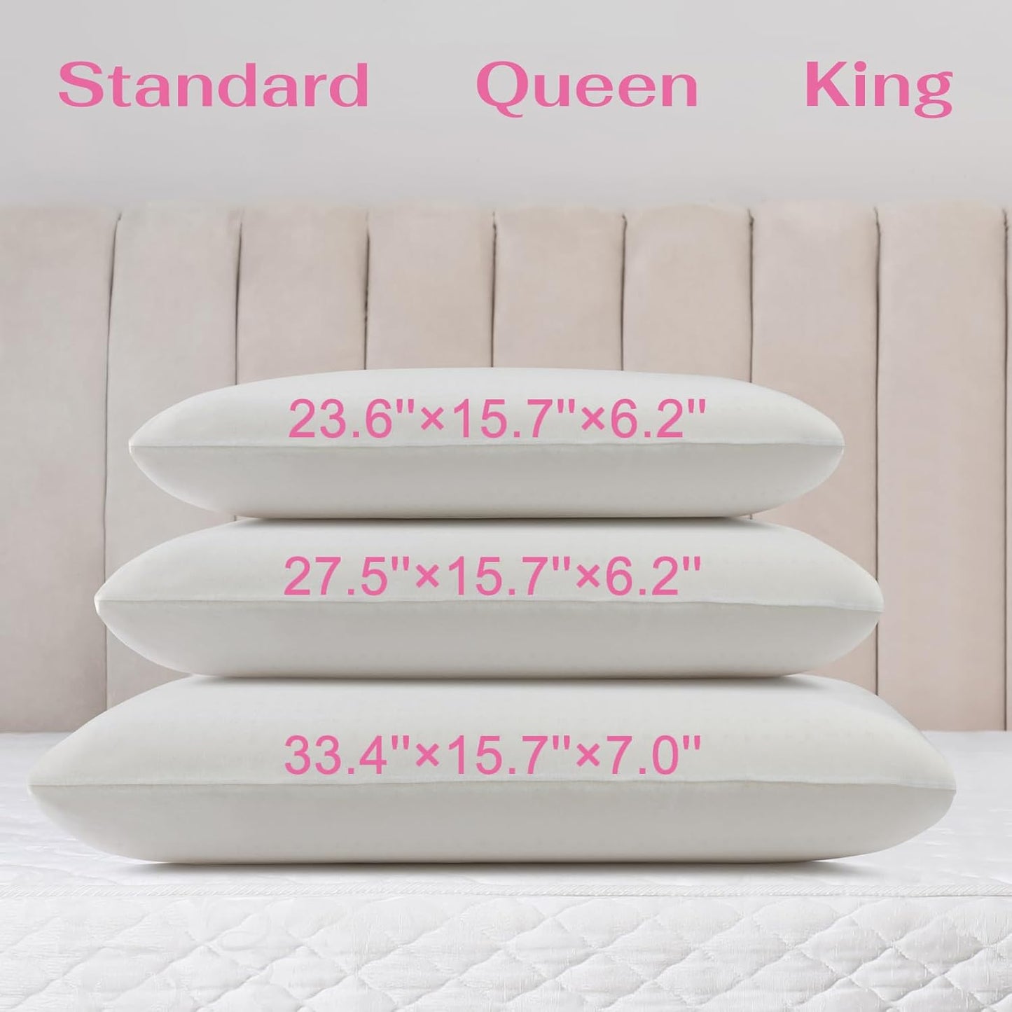 100% Talalay Latex Pillow, Queen Size Bed Pillow for Sleeping, Extra Soft Natural Latex Sleeping Pillow for Back, Stomach or Side Sleepers, Removable Breathable Cotton Cover
