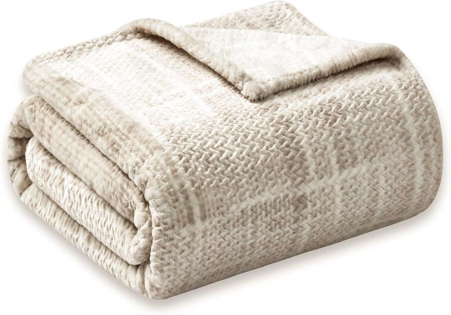 COOVA Fleece Throw Blanket for Couch, Super Soft and Cozy 3D Jacquard Warm Blankets, Lightweight and Fuzzy Throw for Bed, Sofa, Chair, Giftable (Navy Blue, 50"x60")