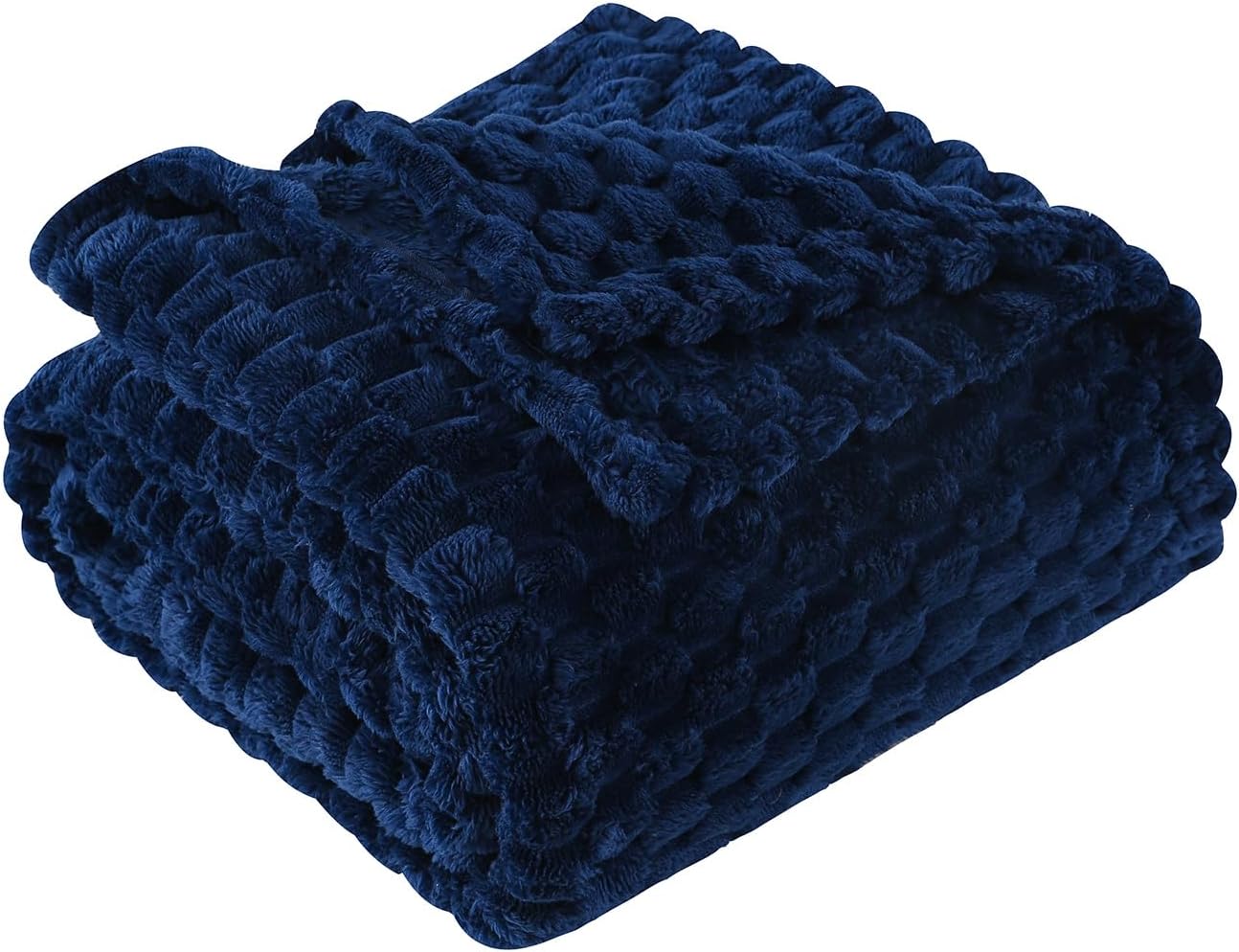 Puncuntex Hot Pink Throw Blanket 50"×60" inches Gifts for Mom Fuzzy 3D Jacquard Decorative Flannel Fleece Super Soft Plush Cozy Blanket for Couch Sofa Chair Lightweight