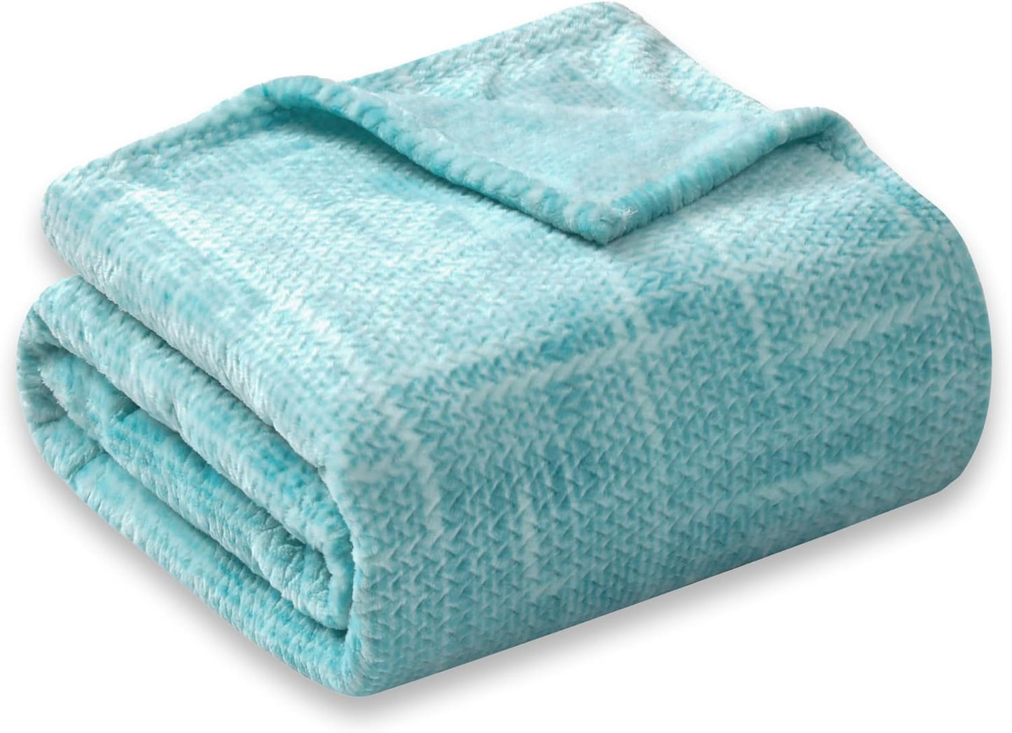 COOVA Fleece Throw Blanket for Couch, Super Soft and Cozy 3D Jacquard Warm Blankets, Lightweight and Fuzzy Throw for Bed, Sofa, Chair, Giftable (Navy Blue, 50"x60")