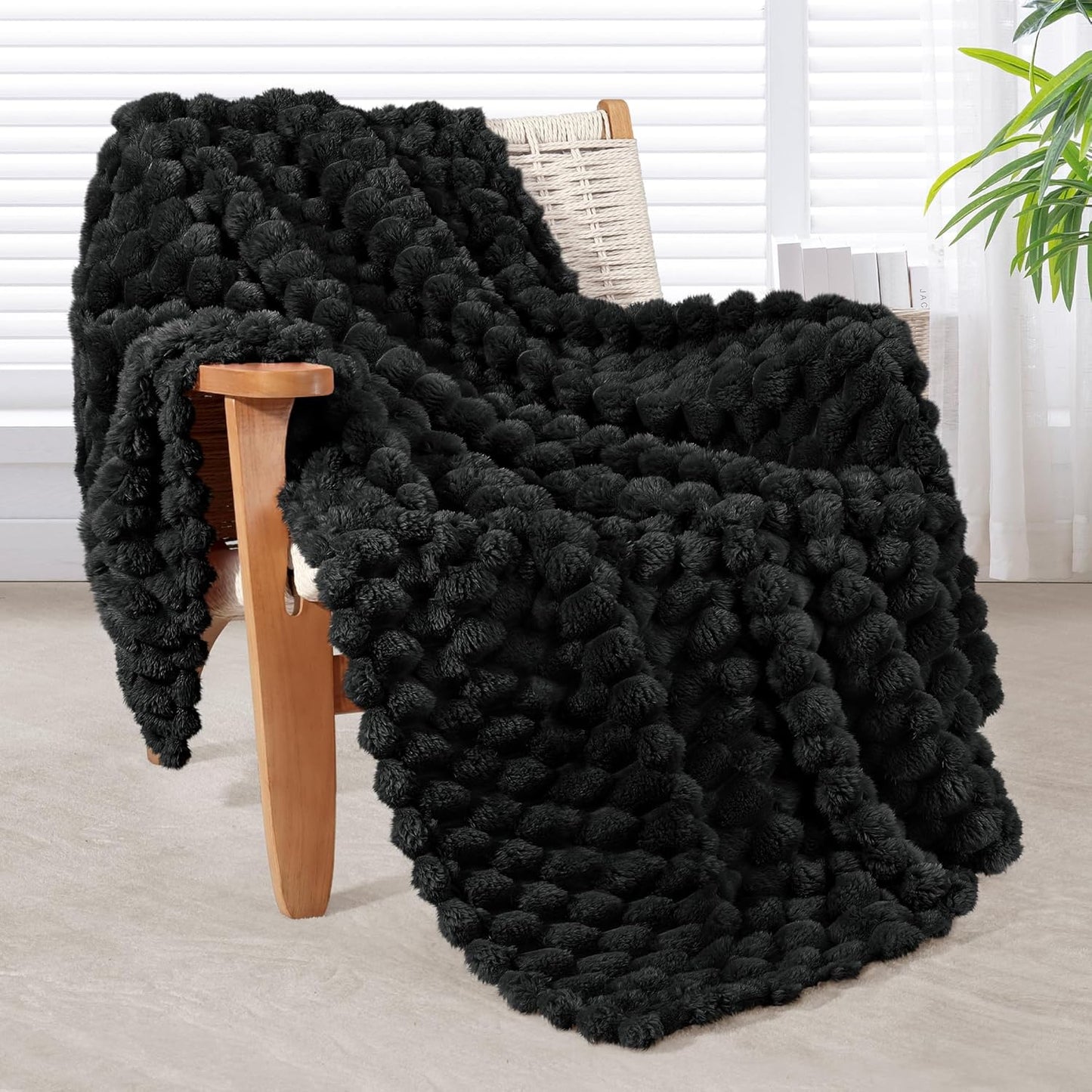 Whale Flotilla Throw Blanket for Couch with Jacquard Pattern, Fuzzy Soft Cozy Exquisite Blankets for All Season, Warm and Fluffy, 50x60 Inch, Camel