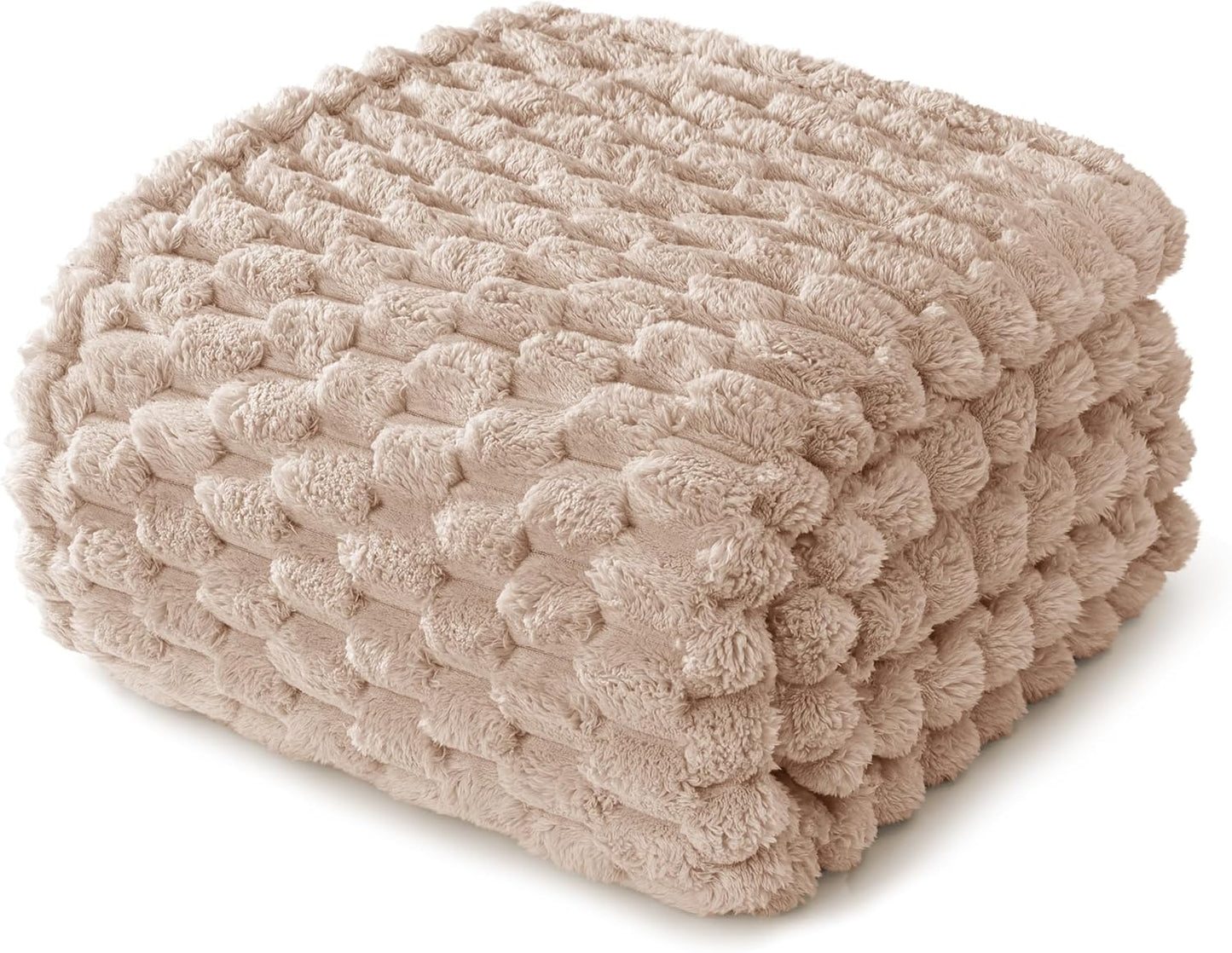 Whale Flotilla Throw Blanket for Couch with Jacquard Pattern, Fuzzy Soft Cozy Exquisite Blankets for All Season, Warm and Fluffy, 50x60 Inch, Camel