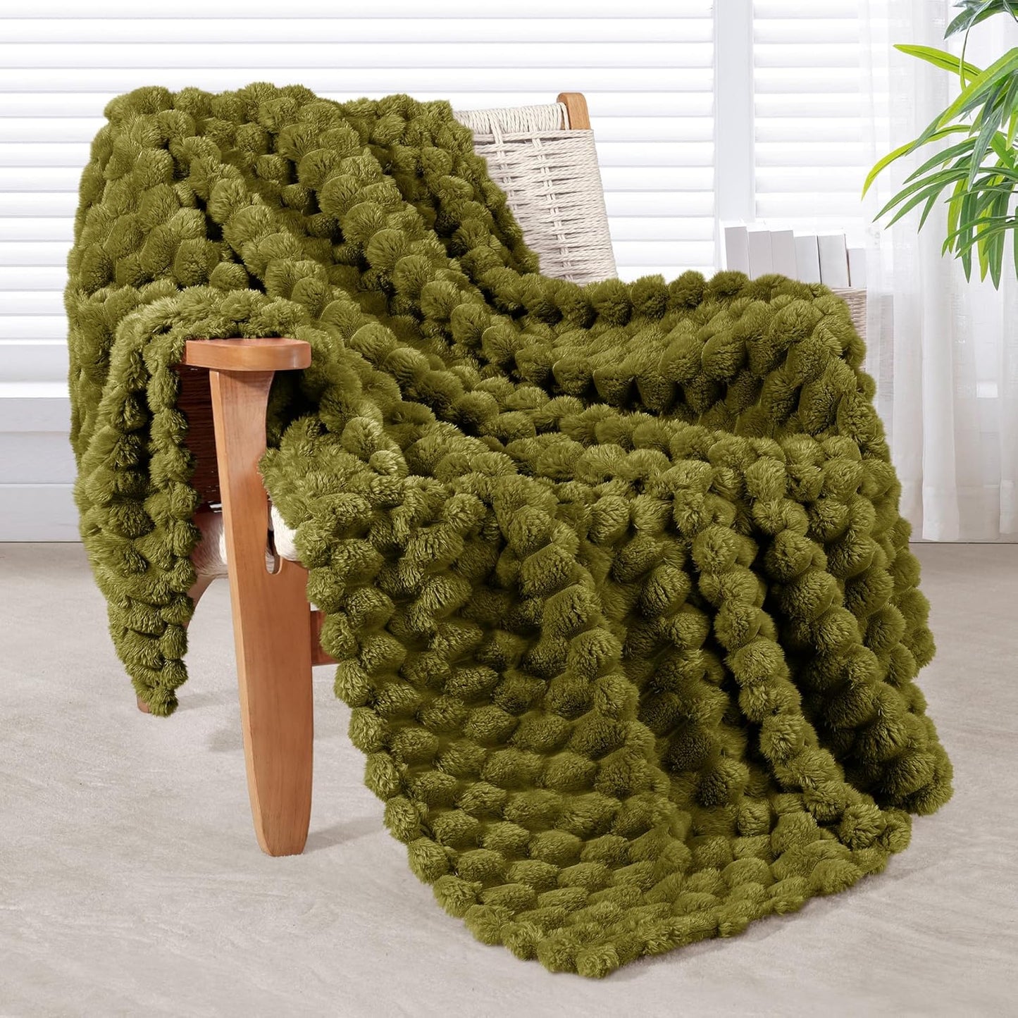 Whale Flotilla Throw Blanket for Couch with Jacquard Pattern, Fuzzy Soft Cozy Exquisite Blankets for All Season, Warm and Fluffy, 50x60 Inch, Camel