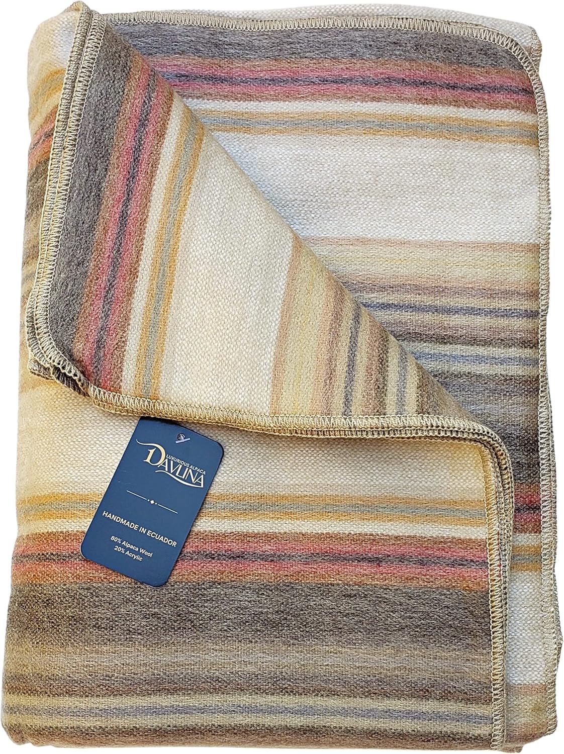 Alpaca Wool Throw Blanket | Super Soft, Lightweight, Breathable and Hypoallergenic | Non-Itchy or Scratchy (Gray White Varicolored, Queen (U.S. Standard))
