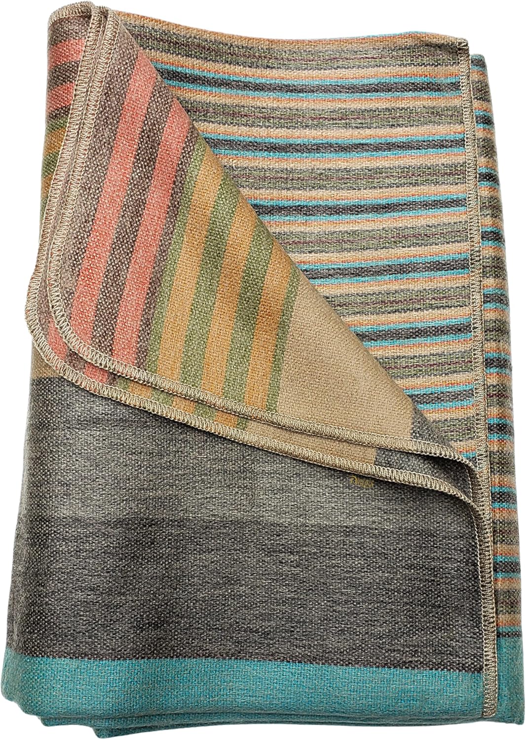 Alpaca Wool Throw Blanket | Super Soft, Lightweight, Breathable and Hypoallergenic | Non-Itchy or Scratchy (Gray White Varicolored, Queen (U.S. Standard))
