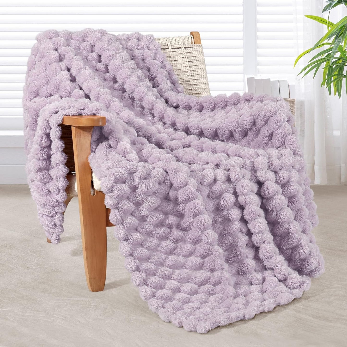 Whale Flotilla Throw Blanket for Couch with Jacquard Pattern, Fuzzy Soft Cozy Exquisite Blankets for All Season, Warm and Fluffy, 50x60 Inch, Camel