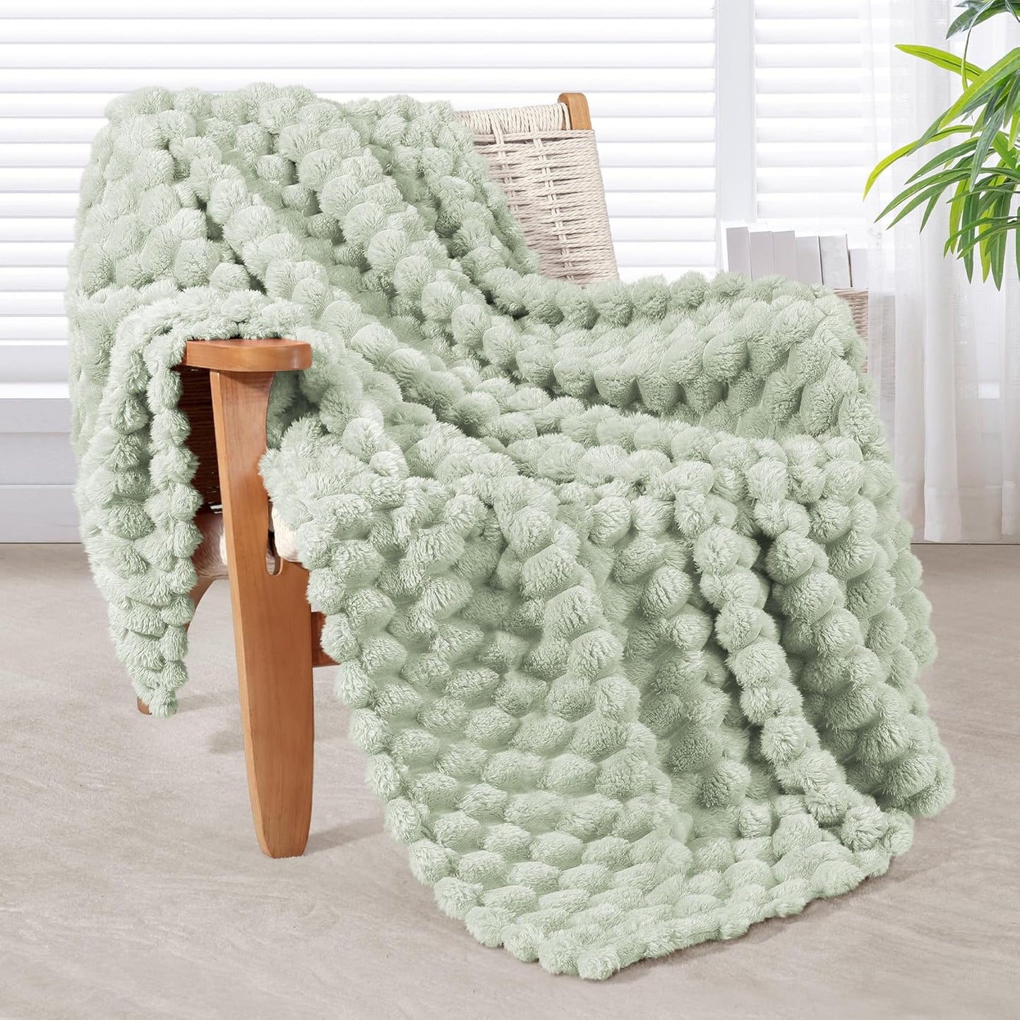 Whale Flotilla Throw Blanket for Couch with Jacquard Pattern, Fuzzy Soft Cozy Exquisite Blankets for All Season, Warm and Fluffy, 50x60 Inch, Camel