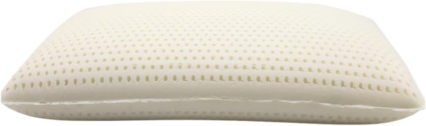 OrganicTextiles Talalay Latex Pillow with Organic Cotton Cover (Standard Size, Soft), GOTS Certified, Bed Pillow for Sleeping, Neck Pain Relief Help, Head Support, for Side Back Stomach Sleeper