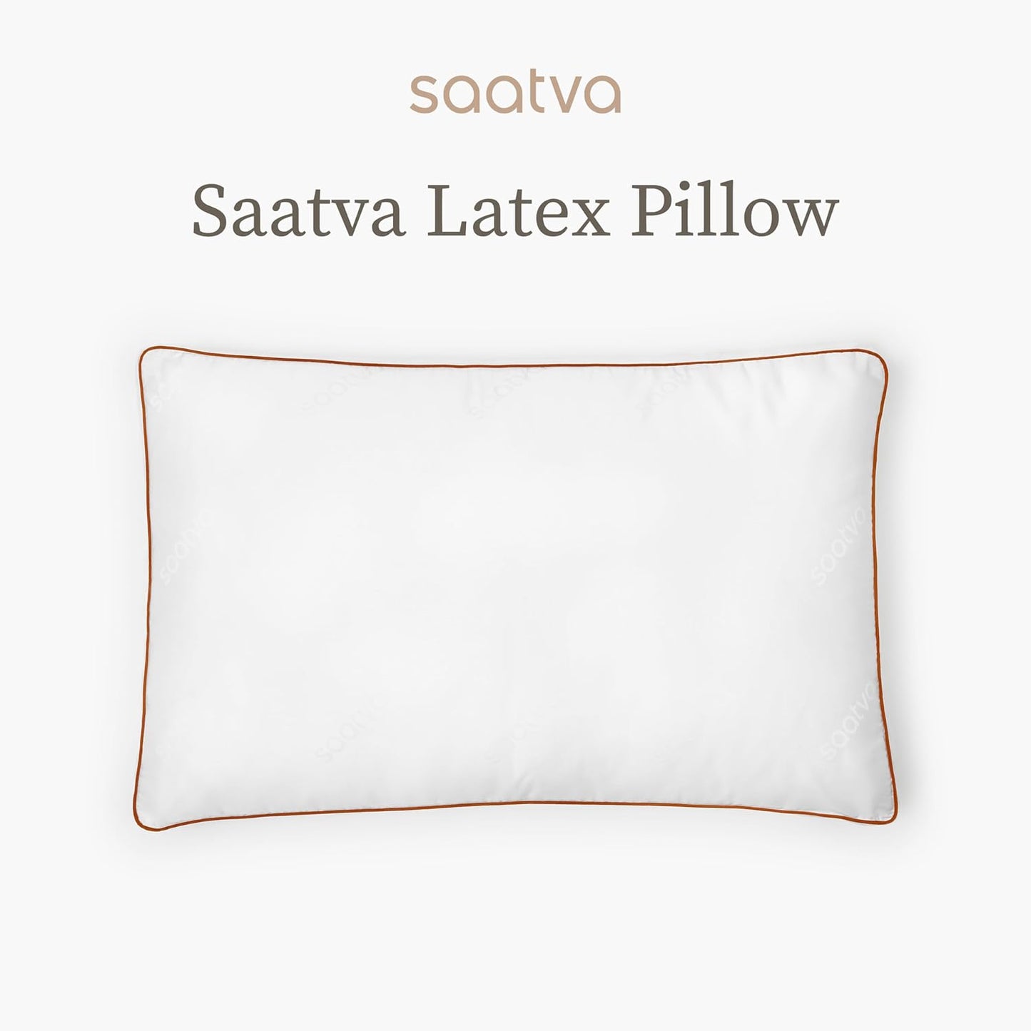 Saatva Latex Pillow - High Loft (6" - 7”) - Hypoallergenic Pillow with Shredded Latex Core - Breathable - Machine Washable Organic Cotton Cover - Queen (28"x18") 1 Pack