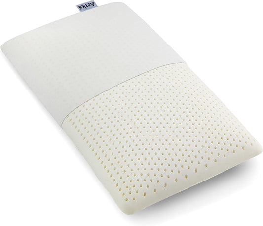 Artka Talalay 100% Natural Latex Pillow, Soft Bed Pillow for Sleeping with Removable Cotton Pillowcase, Premium Standard Size Sleeping Pillow Helps Relieve Pressure, No Memory Foam Chemicals