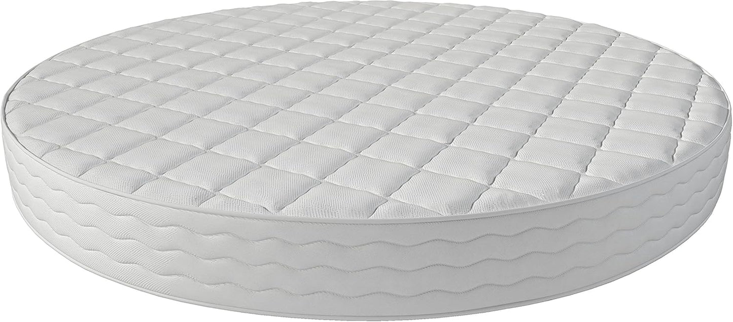 Round Mattress (86" Diameter) Luxury King - Premium Gel Memory Foam Layer - Round Bed Mattress USA (King 10")