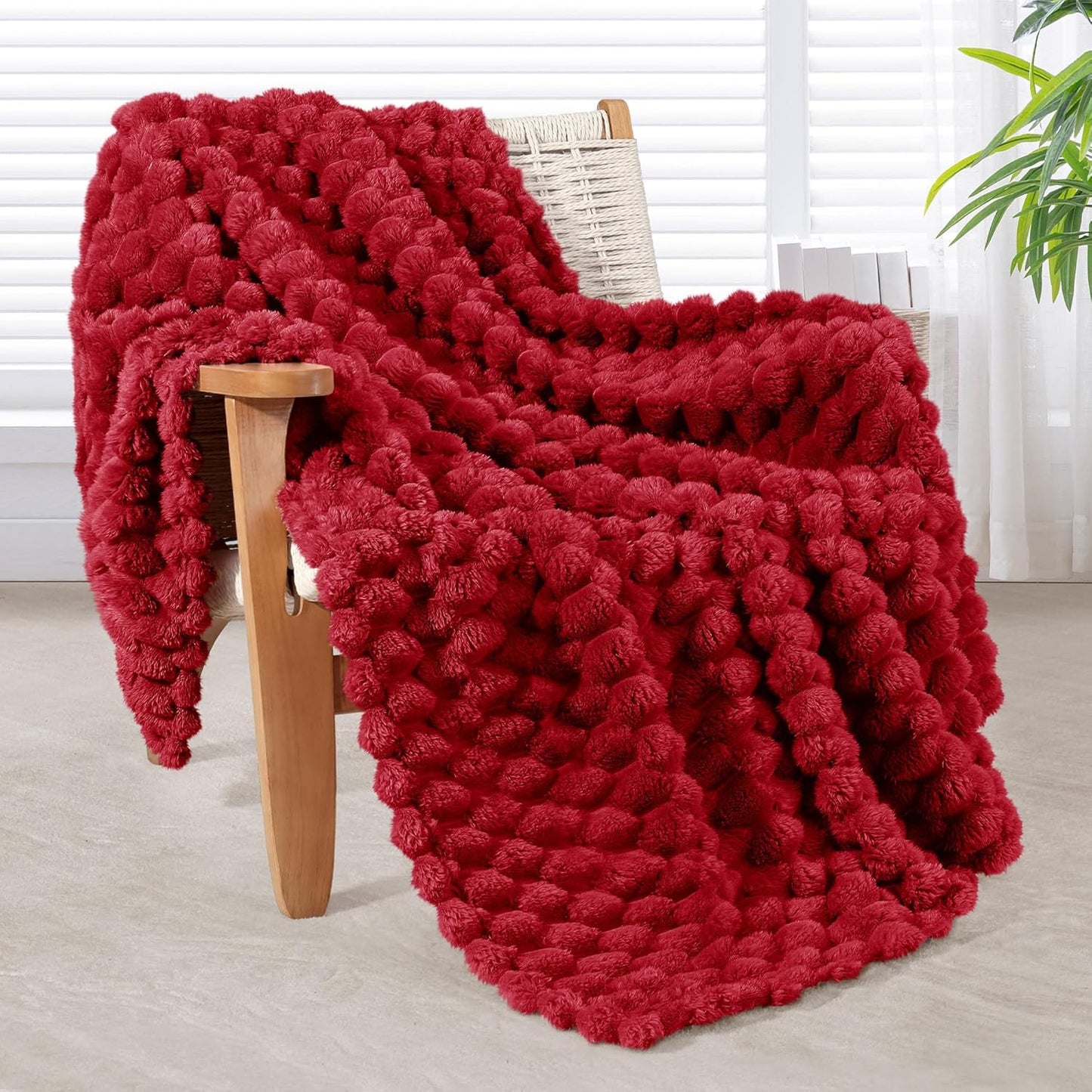 Whale Flotilla Throw Blanket for Couch with Jacquard Pattern, Fuzzy Soft Cozy Exquisite Blankets for All Season, Warm and Fluffy, 50x60 Inch, Camel